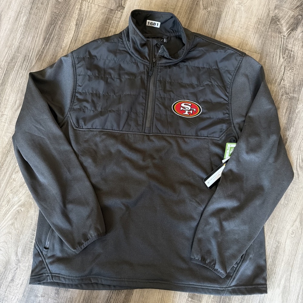 NWT Dunbrooke Pathfinder San Francisco 49ers NFL Football 1/4 Zip Jacket XL